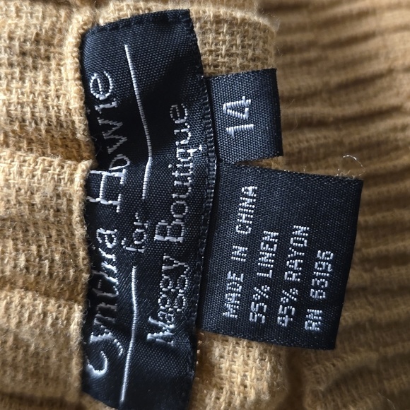 Vintage tan linen buttondown Maxi Skirt - Picture 5 of 5